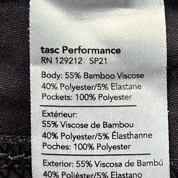 Tasc Performance Bamboo/Poly/Elastane Stretch Shorts Mens 38x7 - Picture 3 of 8